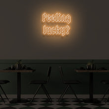 Load image into Gallery viewer, "FEELING LUCKY?" LED Neon Sign