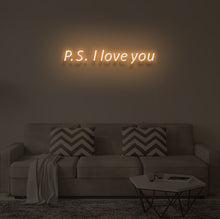 Load image into Gallery viewer, "PS I LOVE YOU" LED Neon Sign