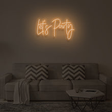 Load image into Gallery viewer, "LET'S PARTY" LED Neon Sign