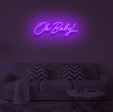 Load image into Gallery viewer, "OH BABY V2" LED Neon Sign