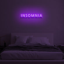 Load image into Gallery viewer, "INSOMNIA" LED Neon Sign