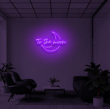 Load image into Gallery viewer, "TO THE MOON V2" LED Neon Sign