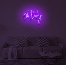 Load image into Gallery viewer, "OH BABY" LED Neon Sign