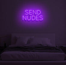 Load image into Gallery viewer, "SEND NUDES" LED Neon Sign