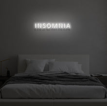 Load image into Gallery viewer, "INSOMNIA" LED Neon Sign