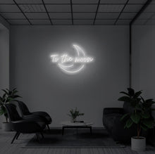 Load image into Gallery viewer, "TO THE MOON V2" LED Neon Sign