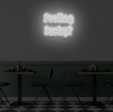 Load image into Gallery viewer, "FEELING LUCKY?" LED Neon Sign