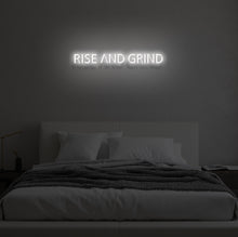 Load image into Gallery viewer, "RISE AND GRIND" LED Neon Sign