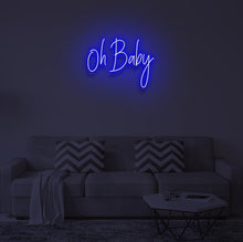 Load image into Gallery viewer, "OH BABY" LED Neon Sign