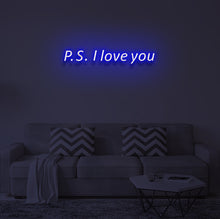 Load image into Gallery viewer, "PS I LOVE YOU" LED Neon Sign
