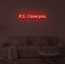 Load image into Gallery viewer, "PS I LOVE YOU" LED Neon Sign