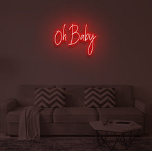 Load image into Gallery viewer, "OH BABY" LED Neon Sign