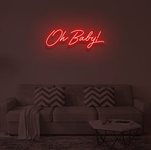 Load image into Gallery viewer, "OH BABY V2" LED Neon Sign