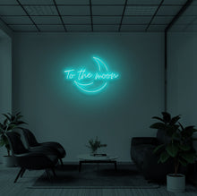 Load image into Gallery viewer, "TO THE MOON V2" LED Neon Sign