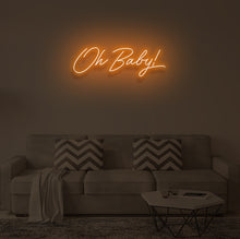 Load image into Gallery viewer, "OH BABY V2" LED Neon Sign