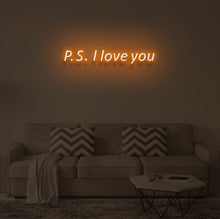 Load image into Gallery viewer, "PS I LOVE YOU" LED Neon Sign