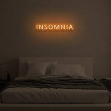 Load image into Gallery viewer, "INSOMNIA" LED Neon Sign