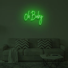 Load image into Gallery viewer, "OH BABY" LED Neon Sign