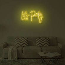 Load image into Gallery viewer, "LET'S PARTY" LED Neon Sign