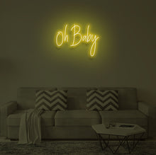 Load image into Gallery viewer, "OH BABY" LED Neon Sign