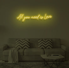Load image into Gallery viewer, "ALL YOU NEED IS LOVE" LED Neon Sign