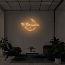 Load image into Gallery viewer, &quot;TO THE MOON V2&quot; LED Neon Sign
