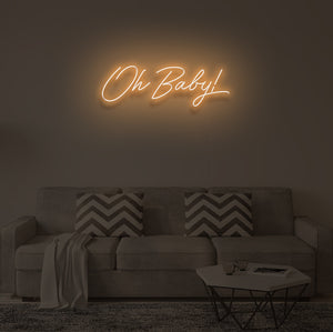 "OH BABY V2" LED Neon Sign