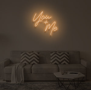 "YOU + ME" LED Neon Sign