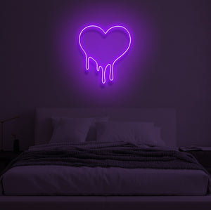 "MELTING HEART" LED Neon Sign