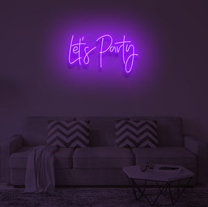 "LET'S PARTY" LED Neon Sign