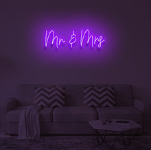 Load image into Gallery viewer, &quot;MR AND MRS&quot; LED Neon Sign
