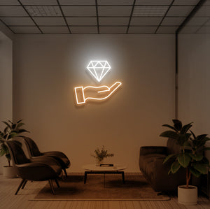 "DIAMOND HANDS" LED Neon Sign