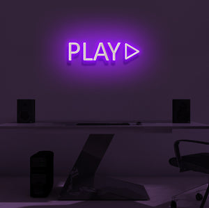 "PRESS PLAY" LED Neon Sign