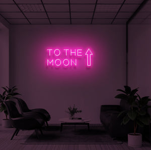 "TO THE MOON" LED Neon Sign