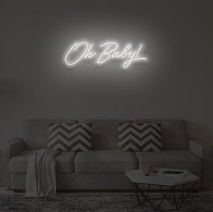 "OH BABY V2" LED Neon Sign
