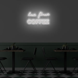 "BUT FIRST COFFEE" LED Neon Sign