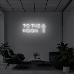 "TO THE MOON" LED Neon Sign
