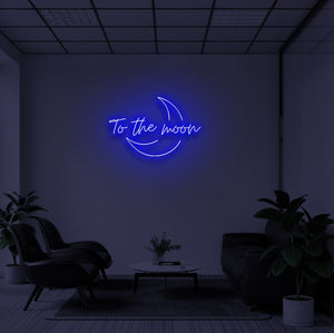 "TO THE MOON V2" LED Neon Sign