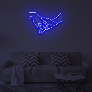 "HOLD MY HAND" LED Neon Sign