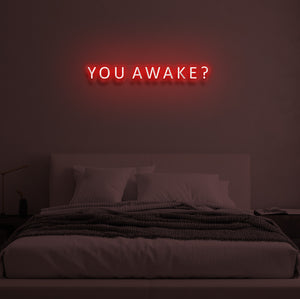"YOU AWAKE?" LED Neon Sign
