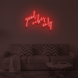"GOOD VIBES ONLY" LED Neon Sign