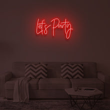 Load image into Gallery viewer, &quot;LET&#39;S PARTY&quot; LED Neon Sign
