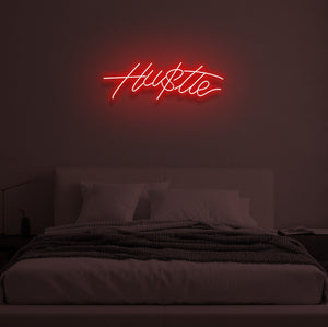 "HUSTLE" LED Neon Sign