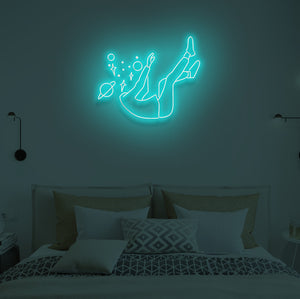 "FALLING IN SPACE" LED Neon Sign