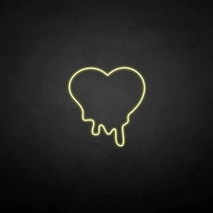 "MELTING HEART ART" LED Neon Sign