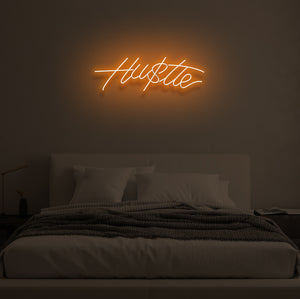 "HUSTLE" LED Neon Sign