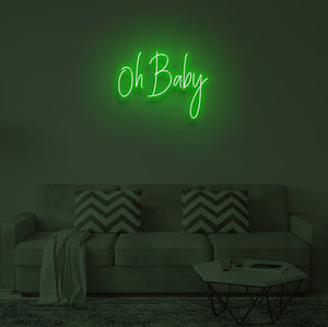 "OH BABY" LED Neon Sign