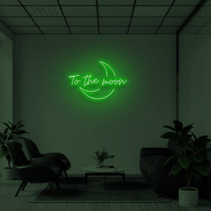"TO THE MOON V2" LED Neon Sign