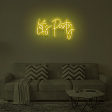 Load image into Gallery viewer, &quot;LET&#39;S PARTY&quot; LED Neon Sign
