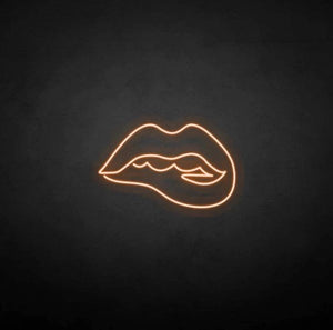 "Bite the Lips" LED Neon Sign
